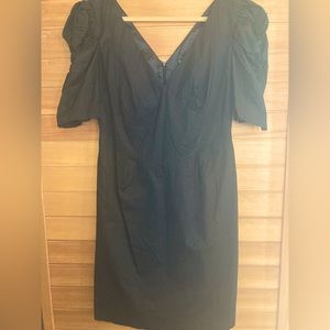 City chic Black Midi Dress Sweetheart Neckline